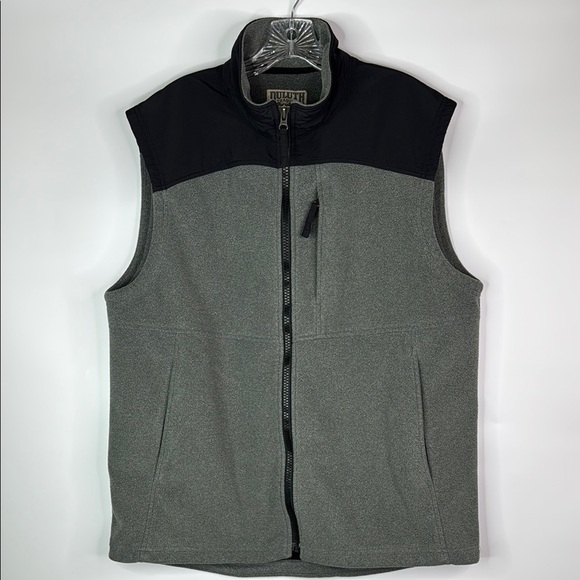 Duluth Trading Co Gray Fleece Vest Size Large - Picture 1 of 7